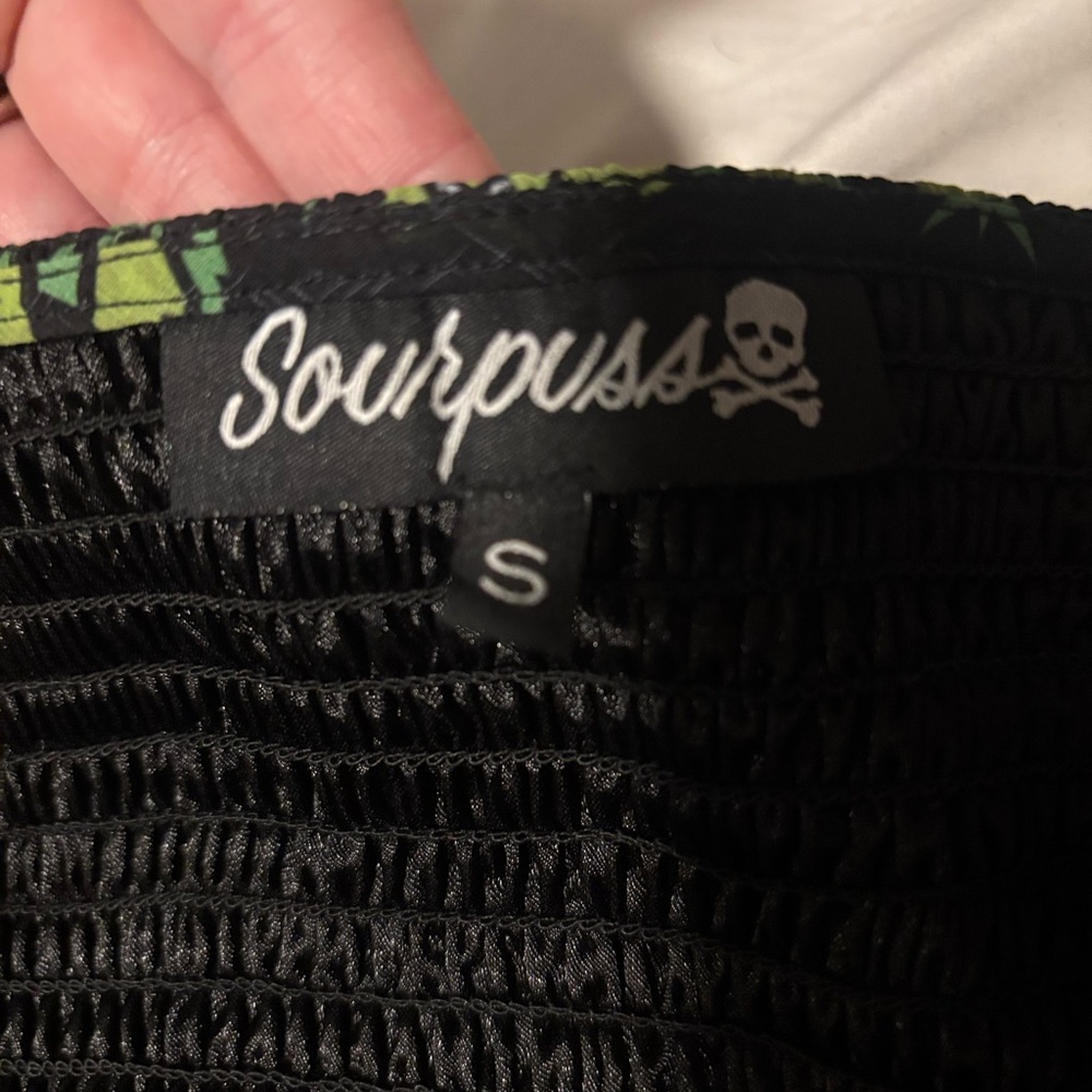 Sourpuss Werewolf Black and Green Dress - Picture 3 of 5